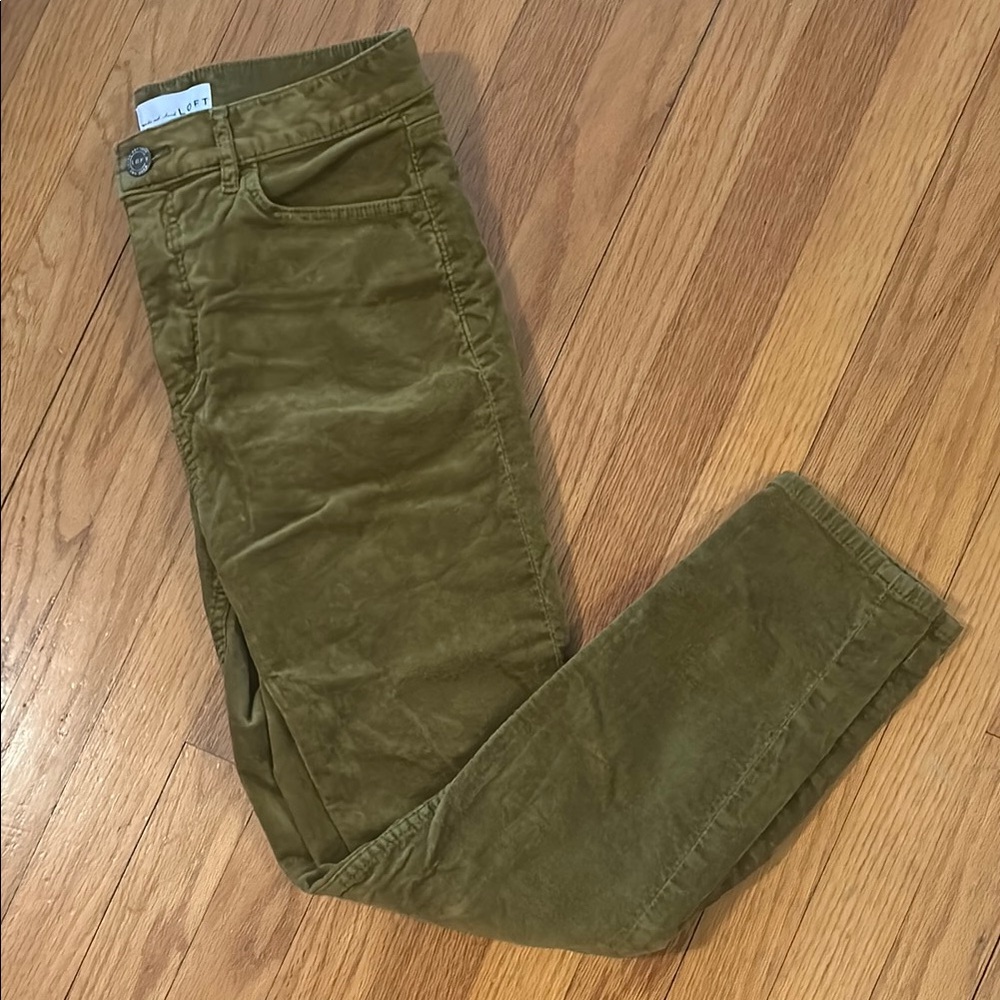 Women’s Velvet Olive Green Pants